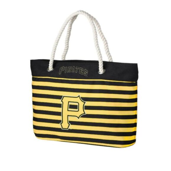 Pittsburgh Pirates MLB Striped FOCO Large Tote Bag - Picture 1 of 2